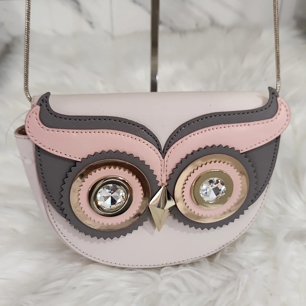 🤍▪️Kate Spade▪️Blaze A Trail Crystal Eye Owl Mini Crossbody or clutch ✨️🦉